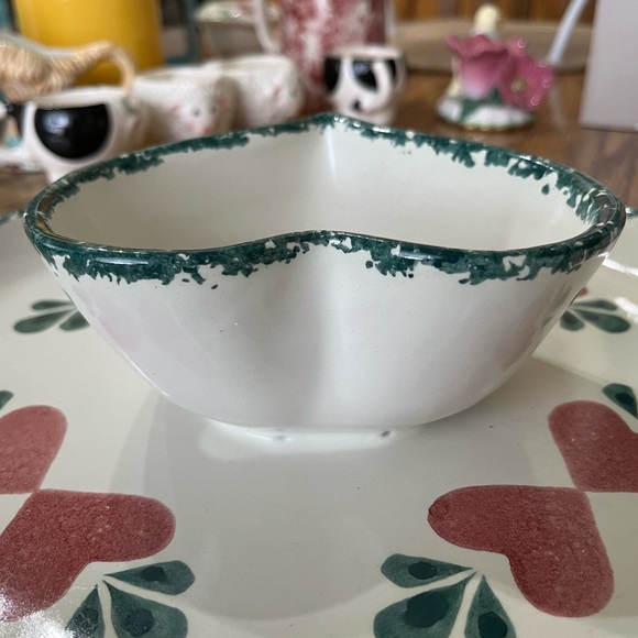 Chaparral Pottery USA Hear Chip & Dip Serving Dish 11.5” - Picture 4 of 6